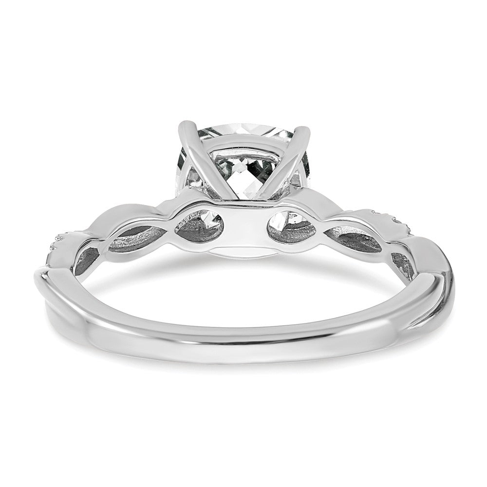 Sterling Silver White Topaz and Diamond Ring