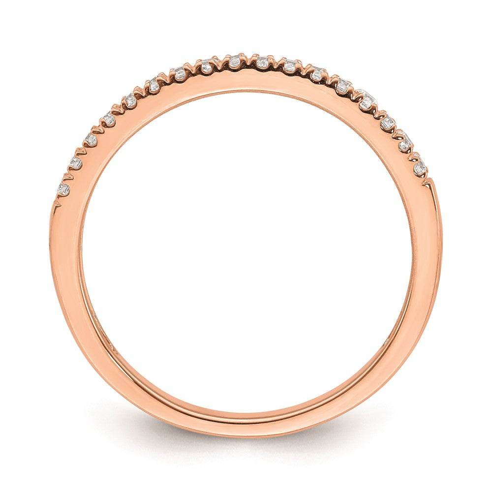 14k Rose Gold Real Diamond Wedding Band