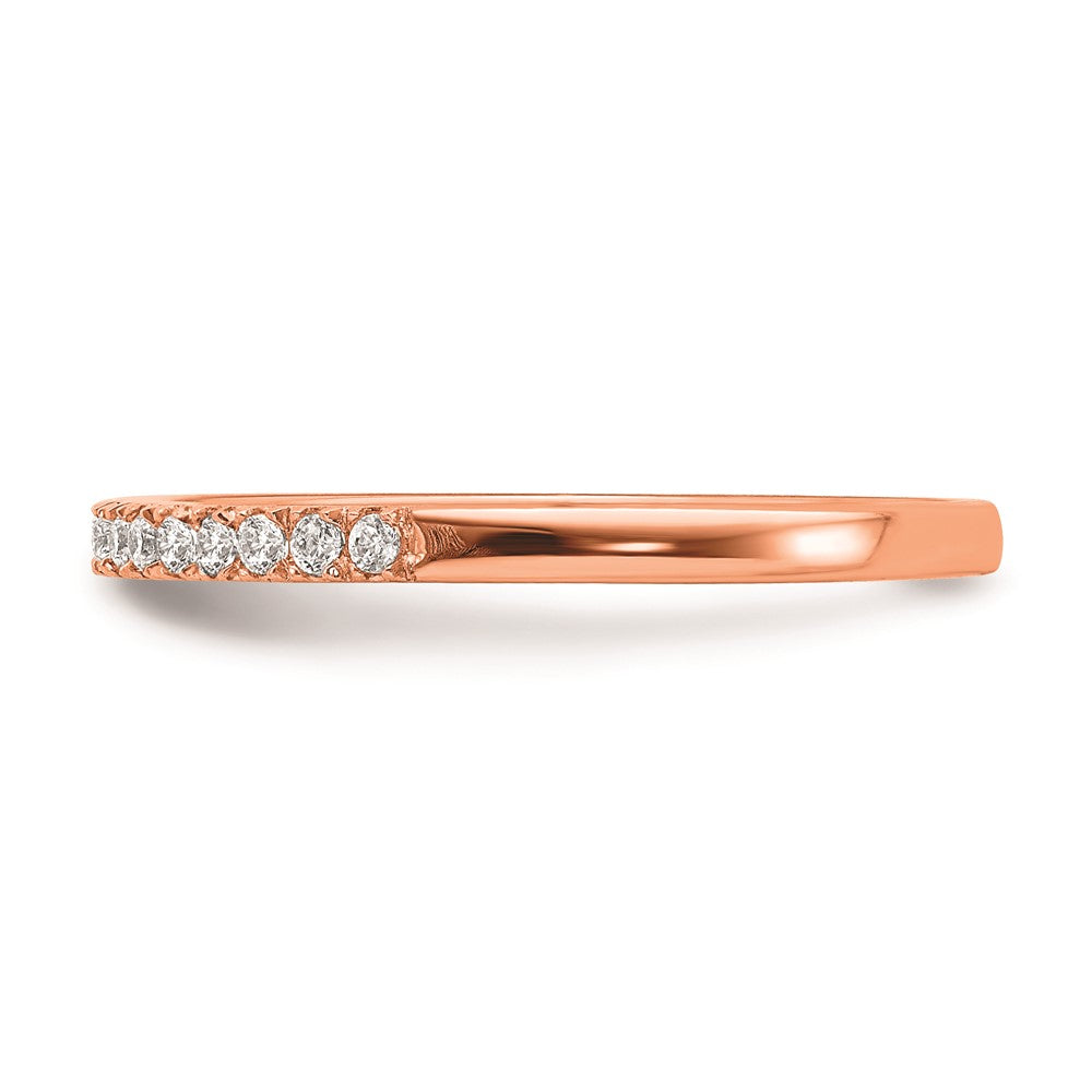 14k Rose Gold Real Diamond Wedding Band