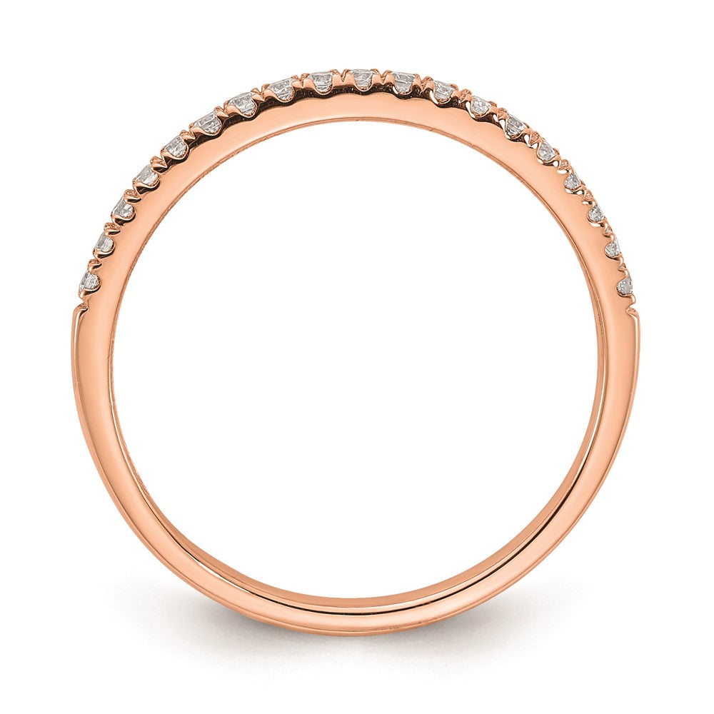 14k Rose Gold Real Diamond Wedding Band