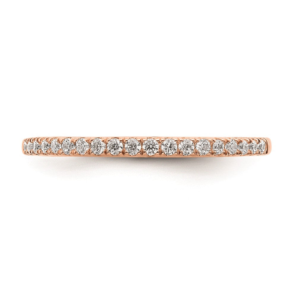 14k Rose Gold Real Diamond Wedding Band