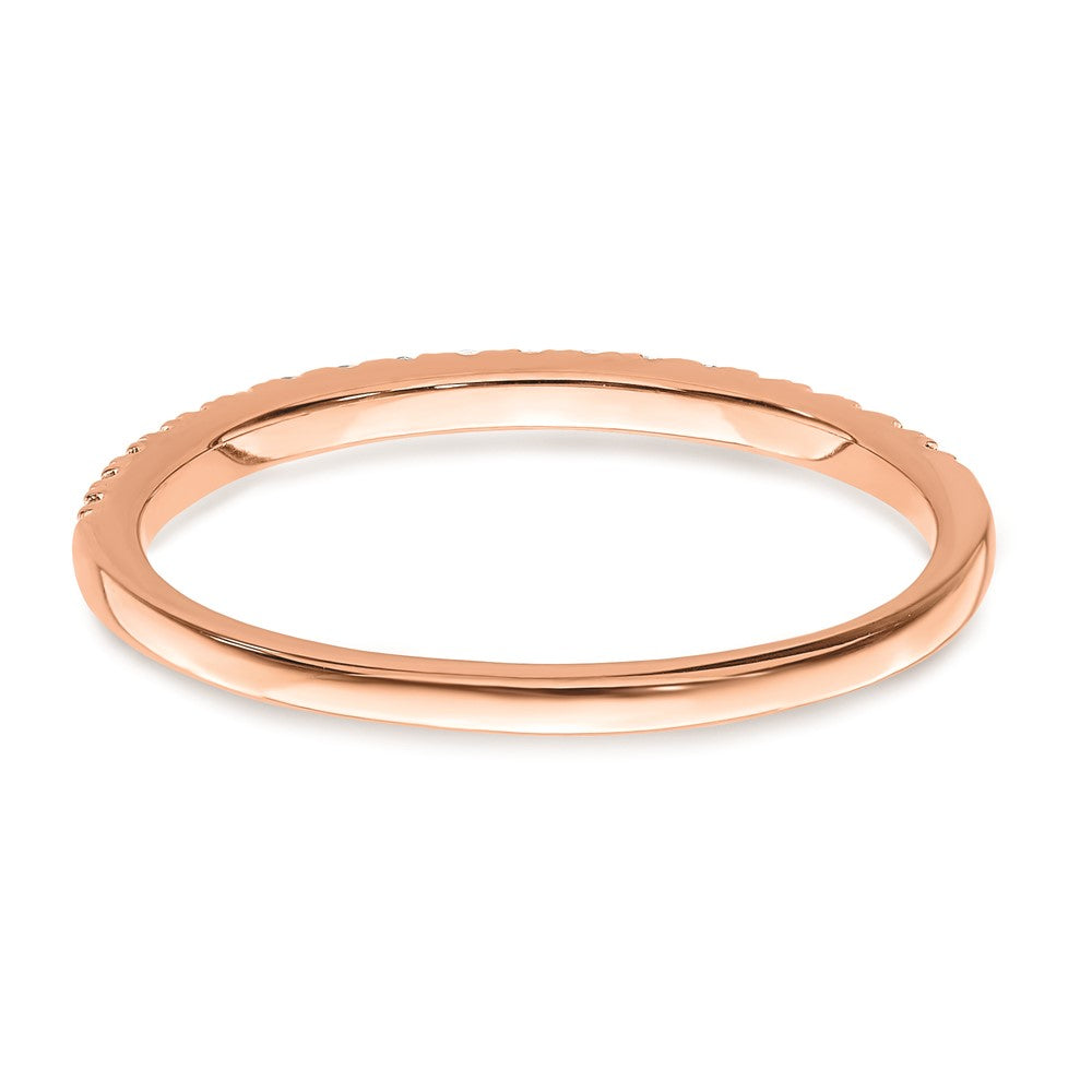 14k Rose Gold Real Diamond Wedding Band