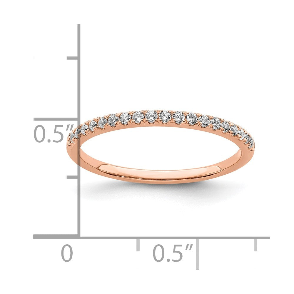 14k Rose Gold Real Diamond Wedding Band