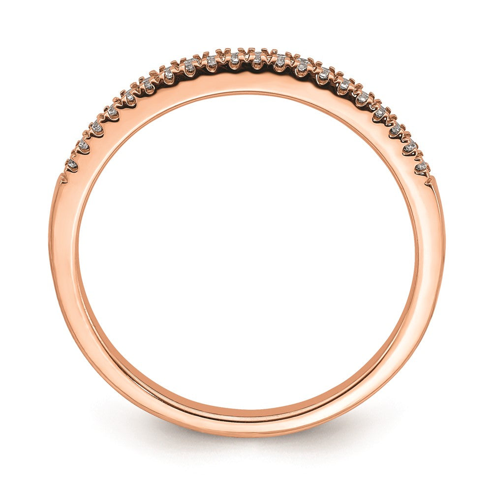 14k Rose Gold Real Diamond Wedding Band