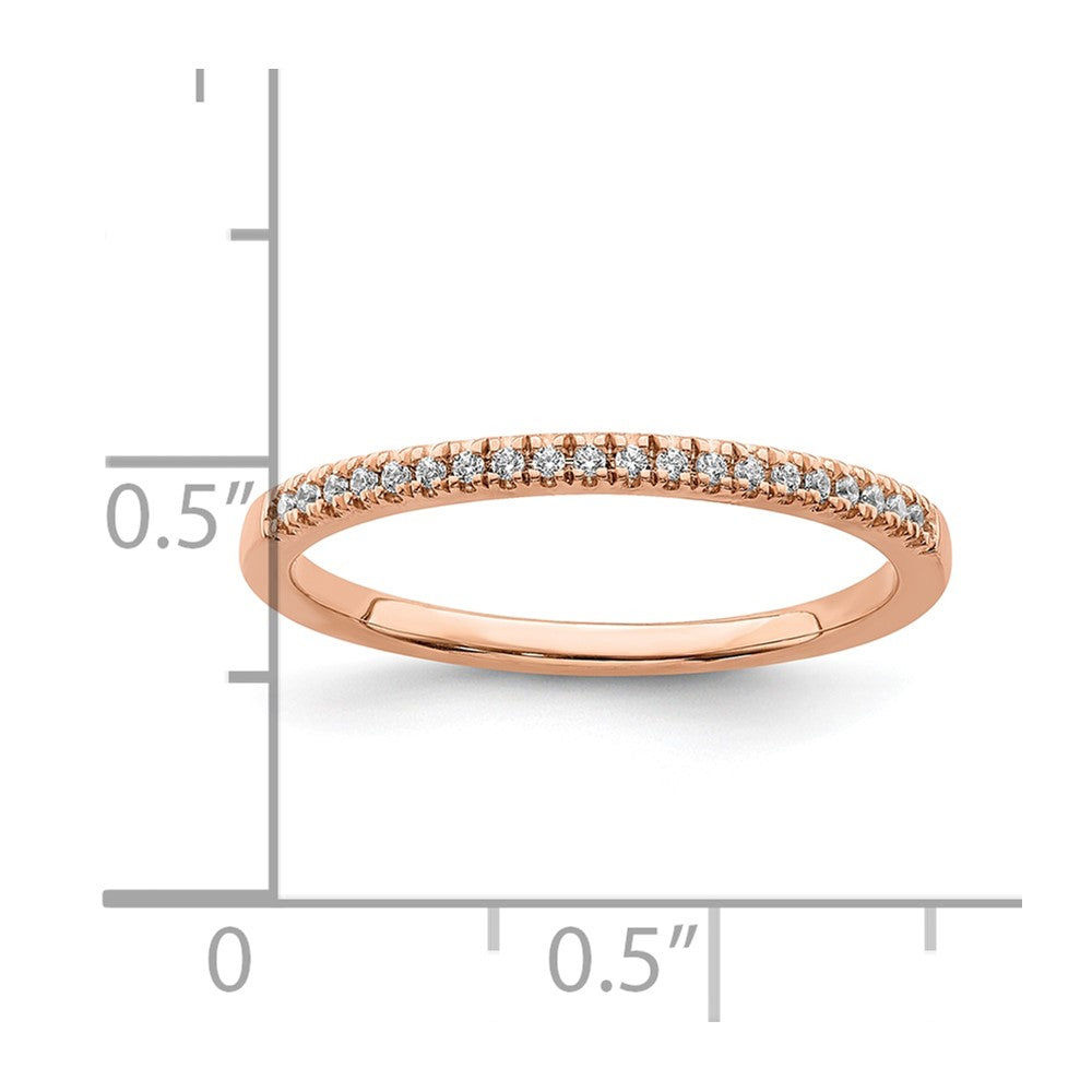 14k Rose Gold Real Diamond Wedding Band