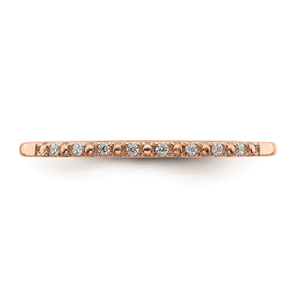 14k Rose Gold Real Diamond Wedding Band