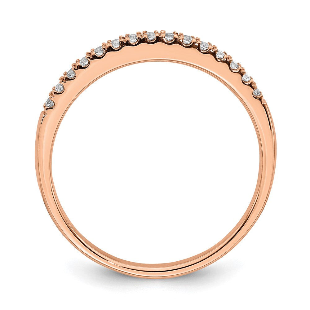 14k Rose Gold Real Diamond Wedding Band