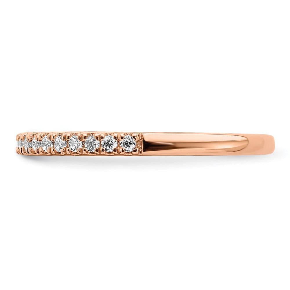 14k Rose Gold Real Diamond Wedding Band