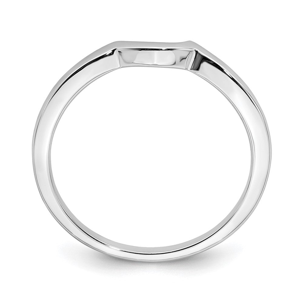 14K White Gold Contoured Band