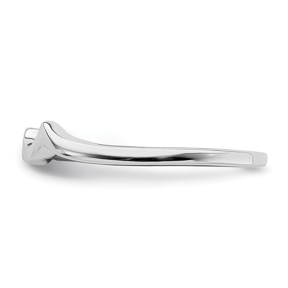 14K White Gold Contoured Band