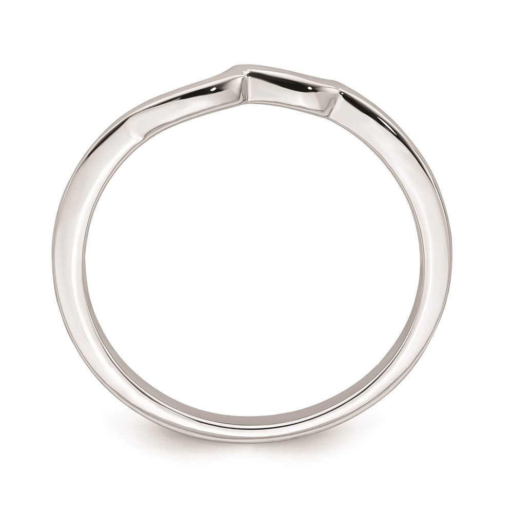 14K White Gold Contoured Band