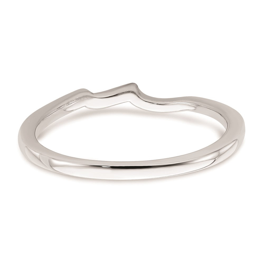 14K White Gold Contoured Band