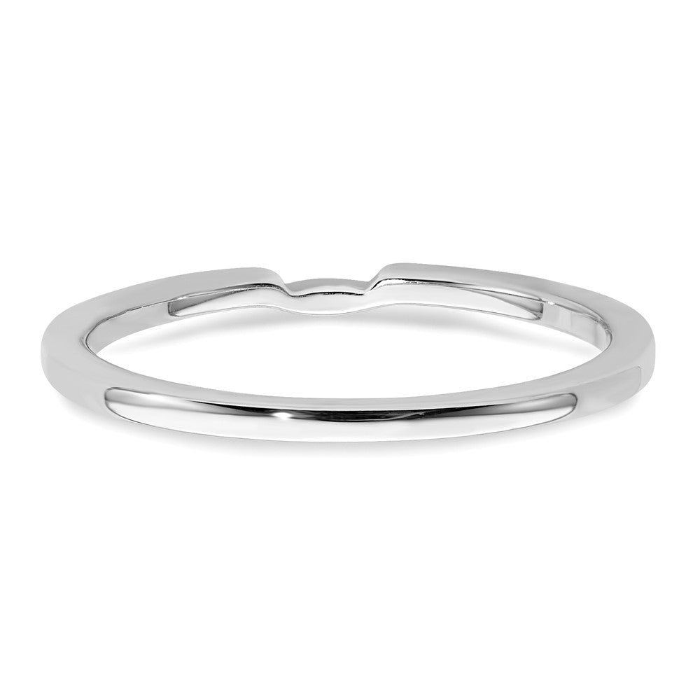 14K White Gold Real Diamond Wedding Band