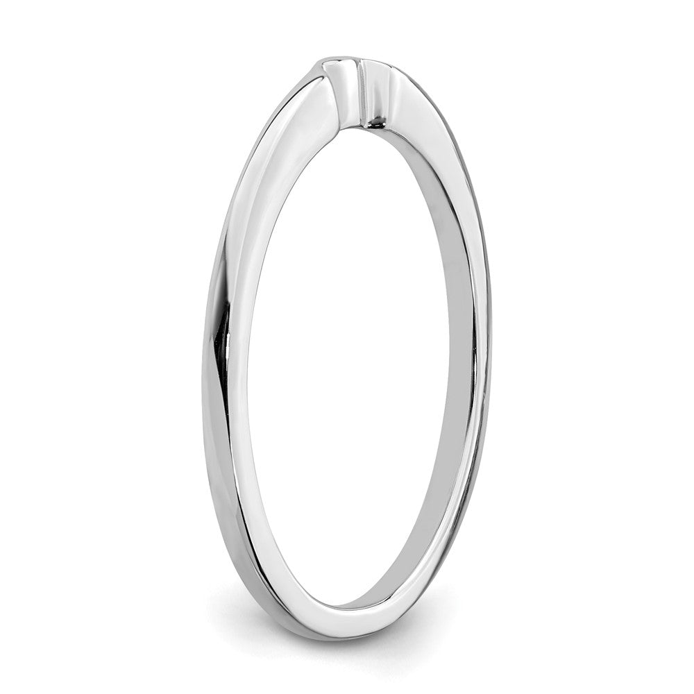 14K White Gold Real Diamond Wedding Band