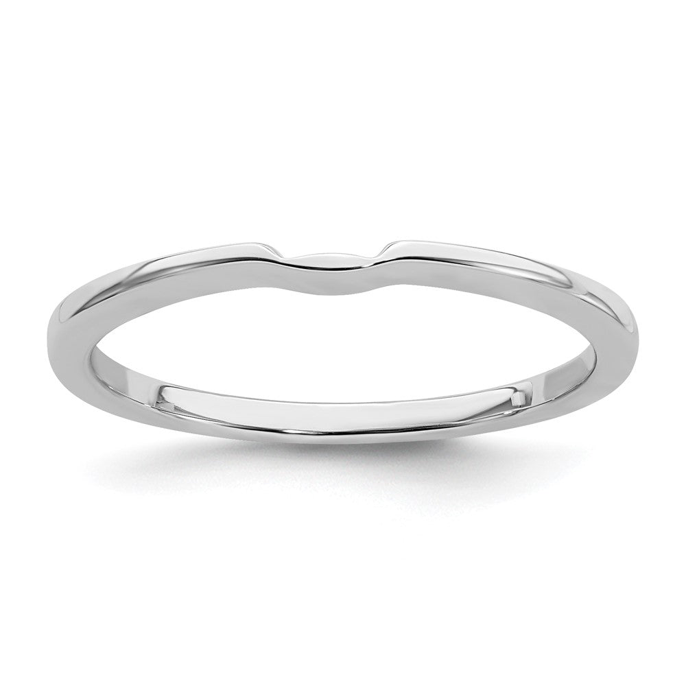 14K White Gold Real Diamond Wedding Band