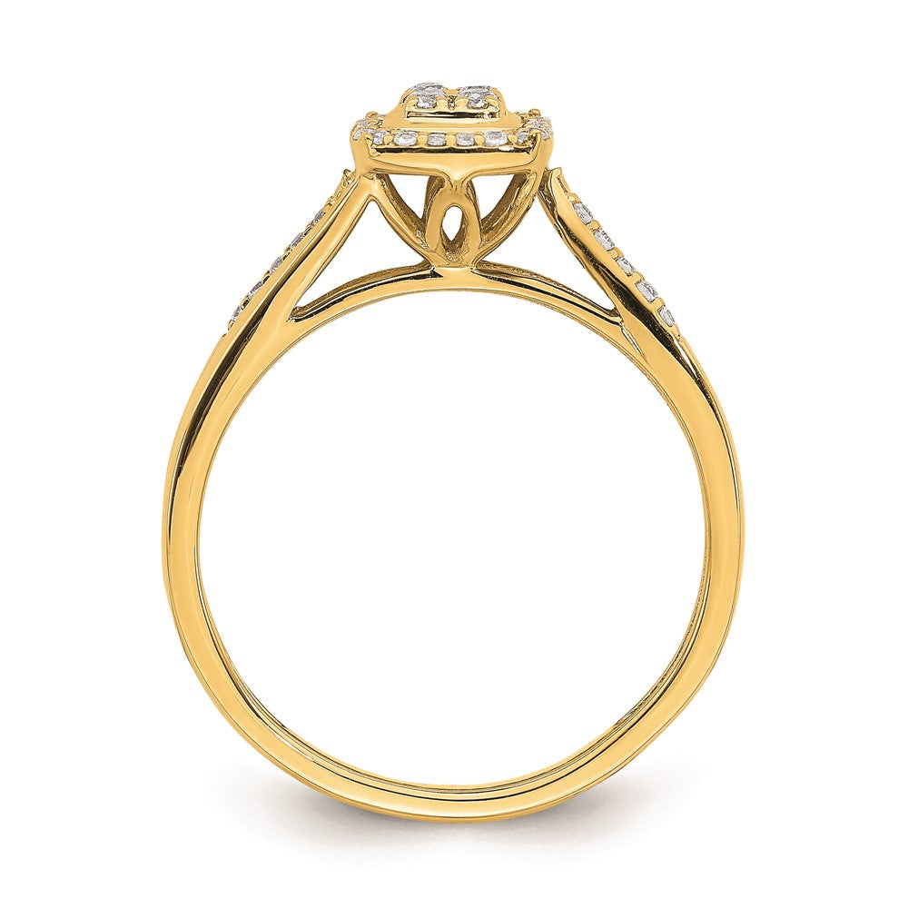 10k Yellow Gold Real Diamond Engagement Ring