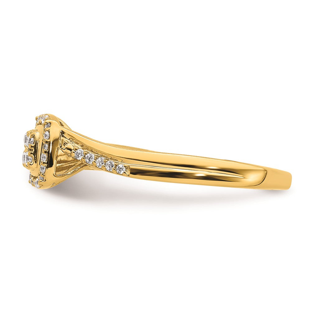 10k Yellow Gold Real Diamond Engagement Ring