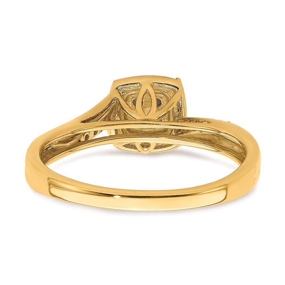 10k Yellow Gold Real Diamond Engagement Ring