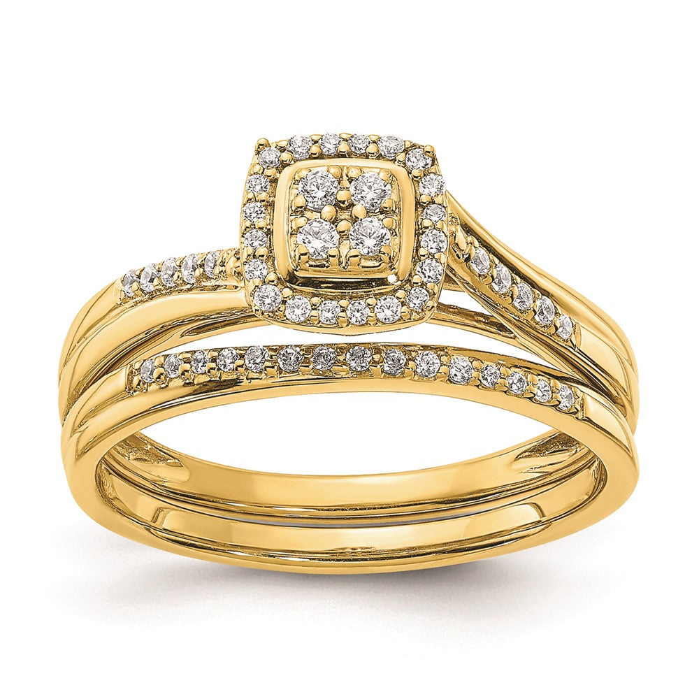 10k Yellow Gold Real Diamond Engagement Ring