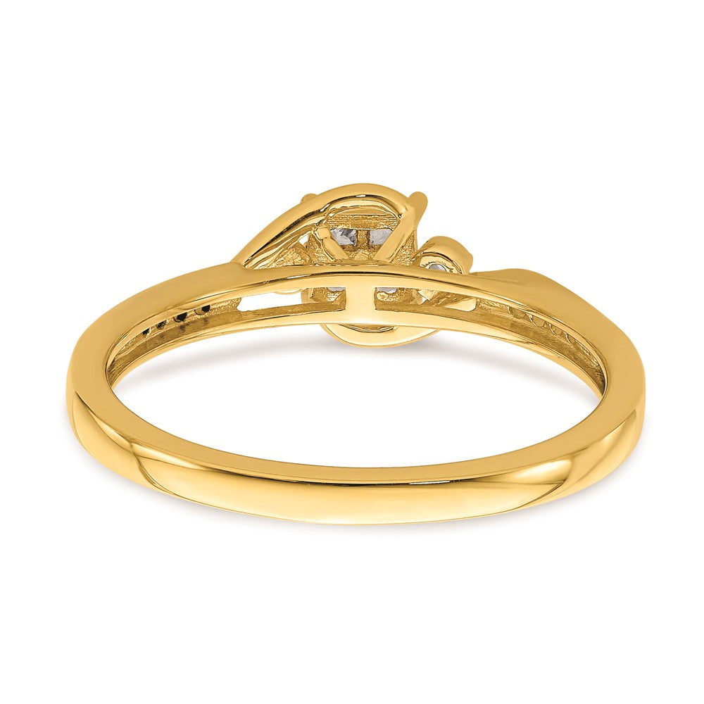 10k Yellow Gold Real Diamond Engagement Ring