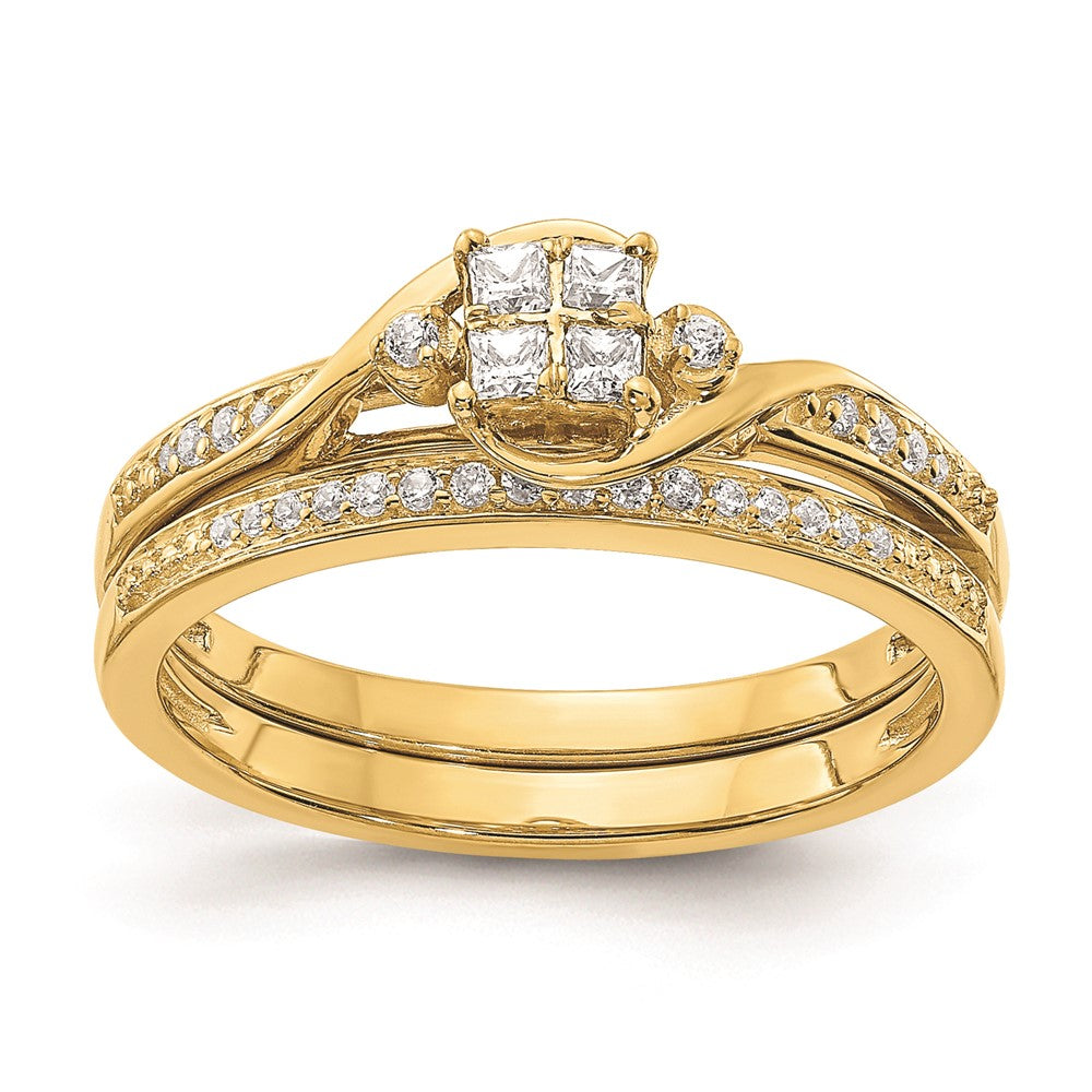 10k Yellow Gold Real Diamond Engagement Ring