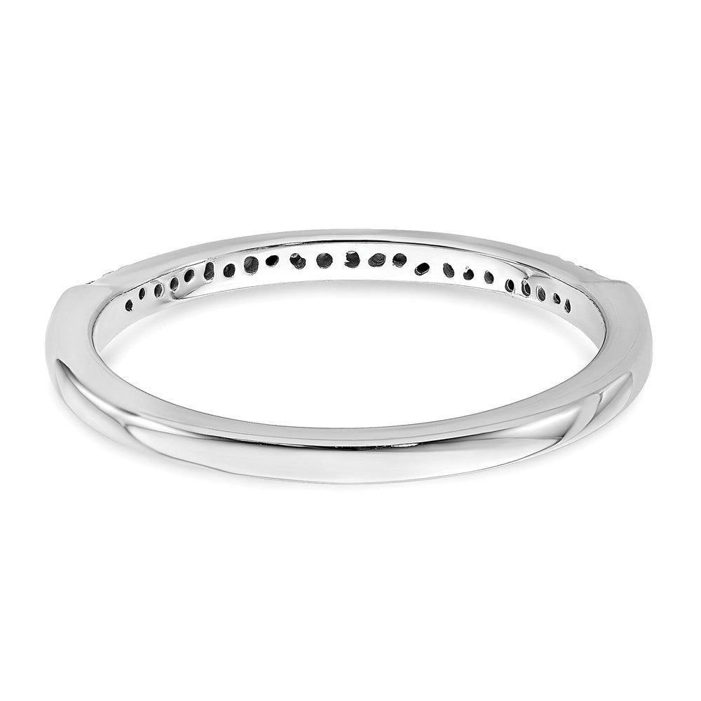 14K White Gold Real Diamond Band