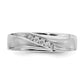 14k White Gold Men's Real Diamond Band