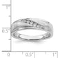 14k White Gold Men's Real Diamond Band