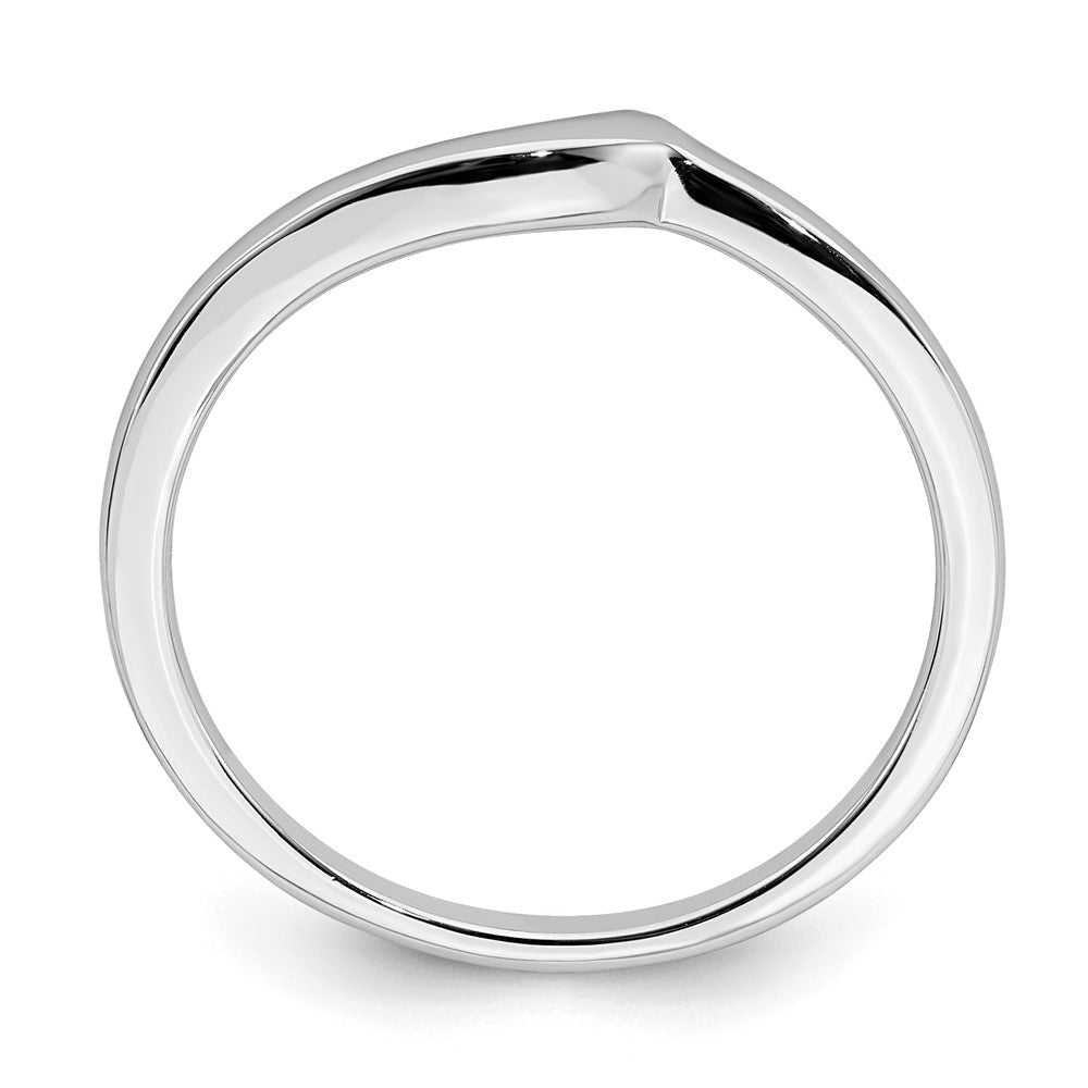 14k White Gold Contoured Band