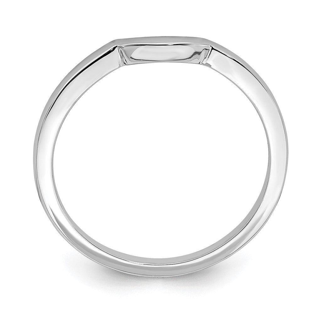 14k White Gold Contoured Band