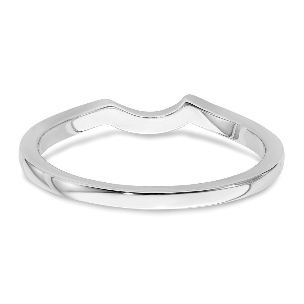 14k White Gold Contoured Band