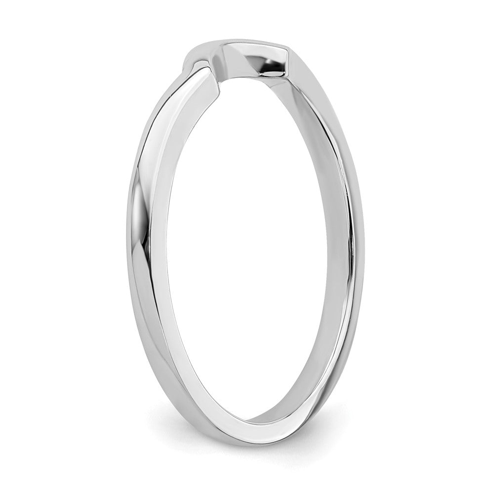 14k White Gold Contoured Band