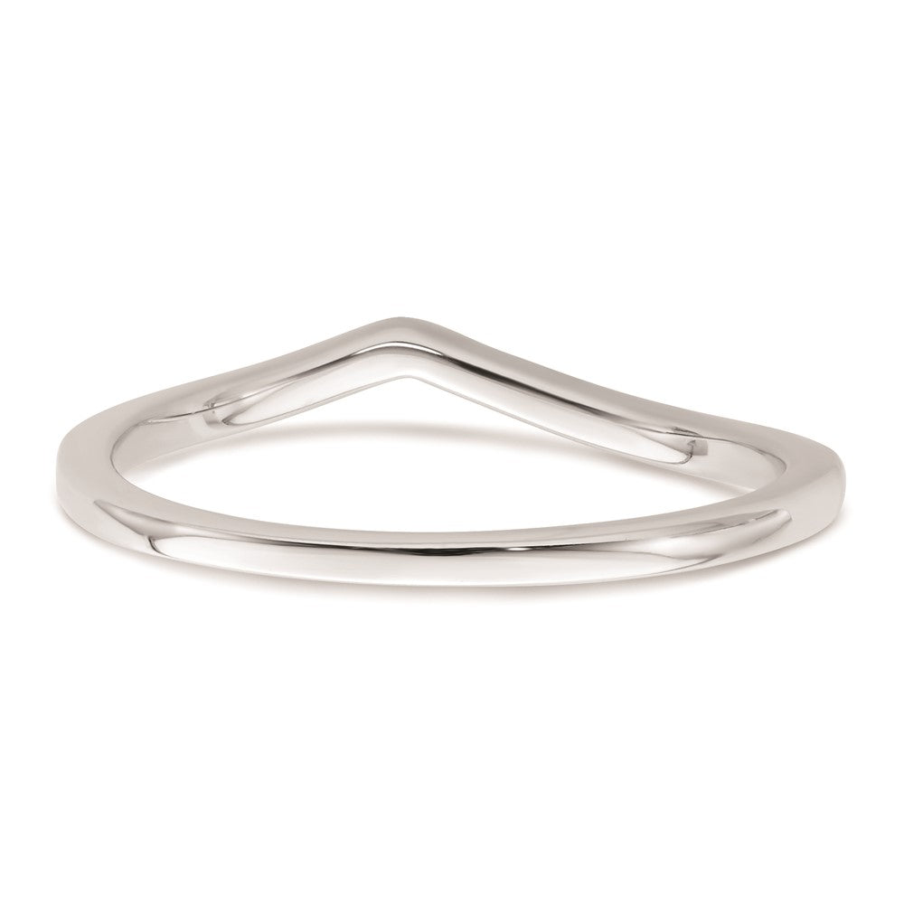 14k White Gold Contoured Band