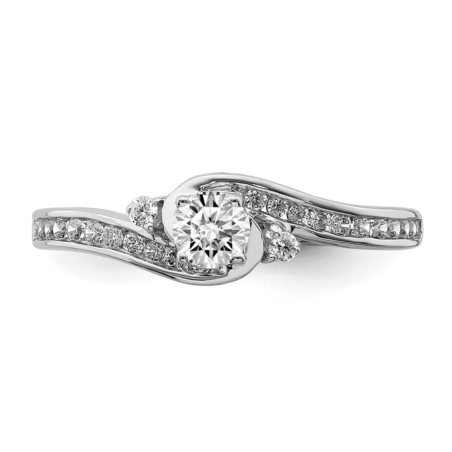 0.25ct. CZ Solid Real 14k White Gold Engagement Ring