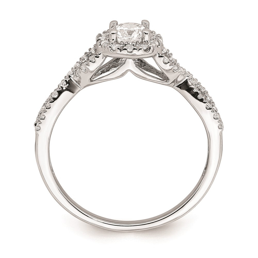 0.33ct. CZ Solid Real 14k White Gold Engagement Ring