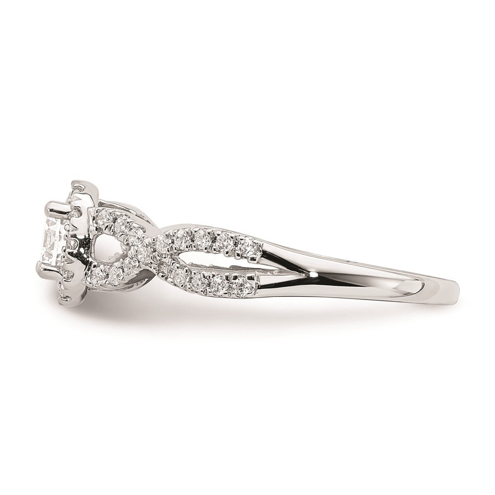 0.33ct. CZ Solid Real 14k White Gold Engagement Ring