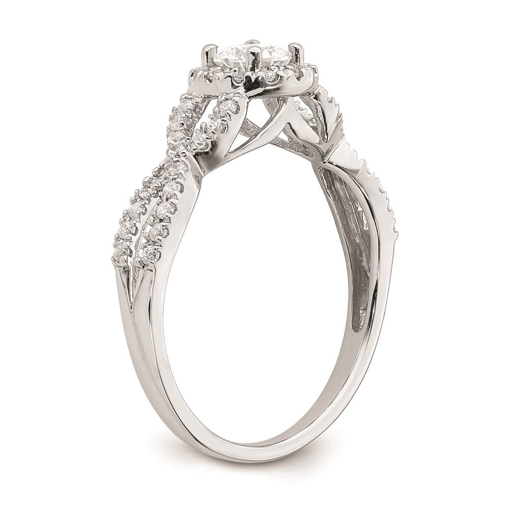 0.33ct. CZ Solid Real 14k White Gold Engagement Ring