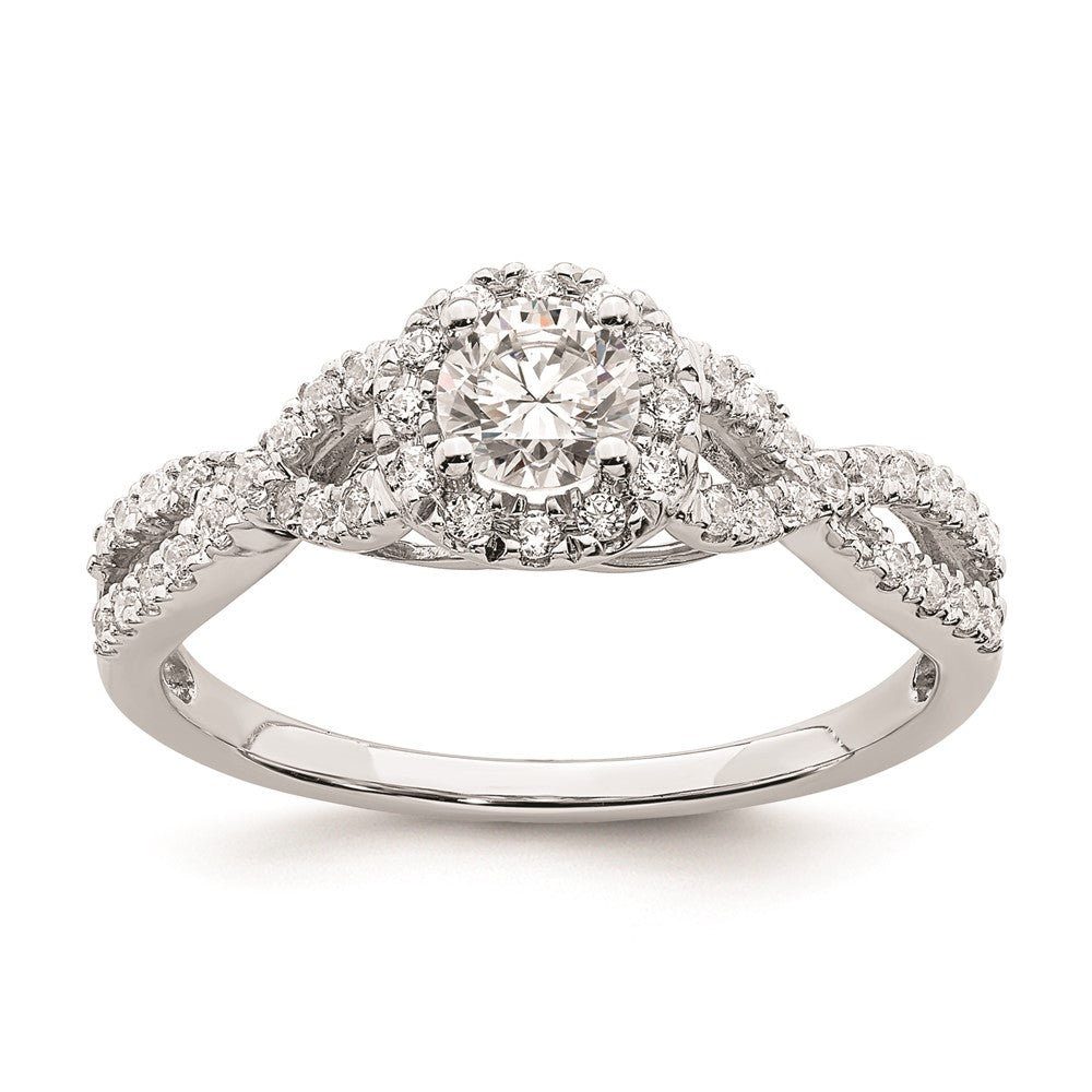 0.33ct. CZ Solid Real 14k White Gold Engagement Ring