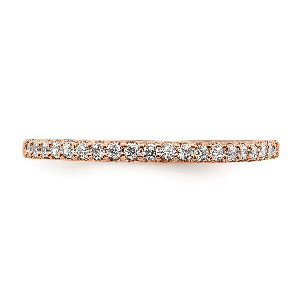 14k Rose Gold Real Diamond Band