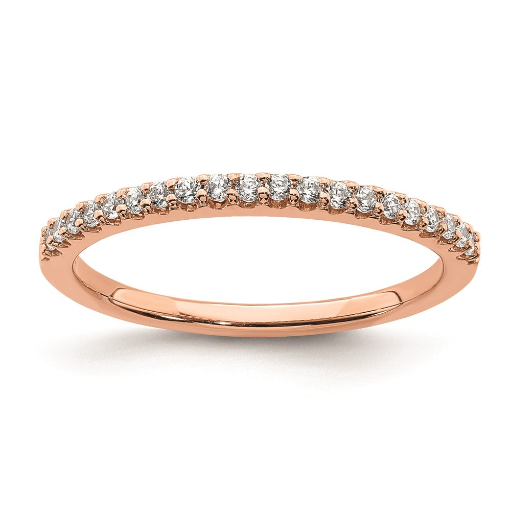 14k Rose Gold Real Diamond Band