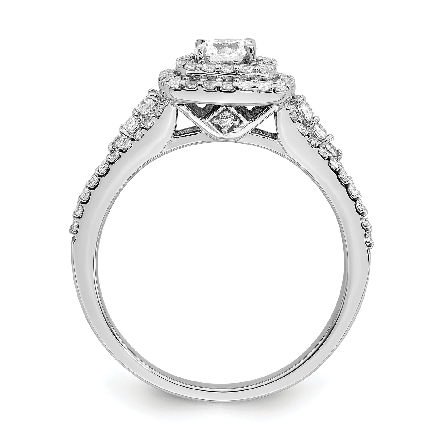 0.33ct. CZ Solid Real 14k White Gold Engagement Ring