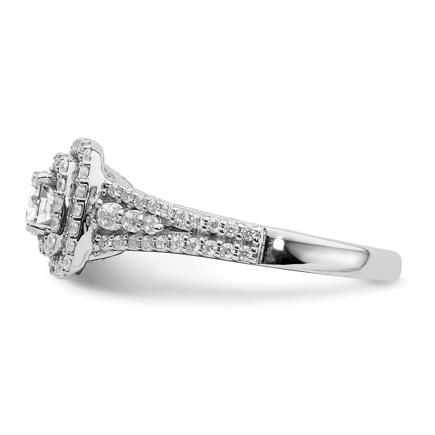 0.33ct. CZ Solid Real 14k White Gold Engagement Ring