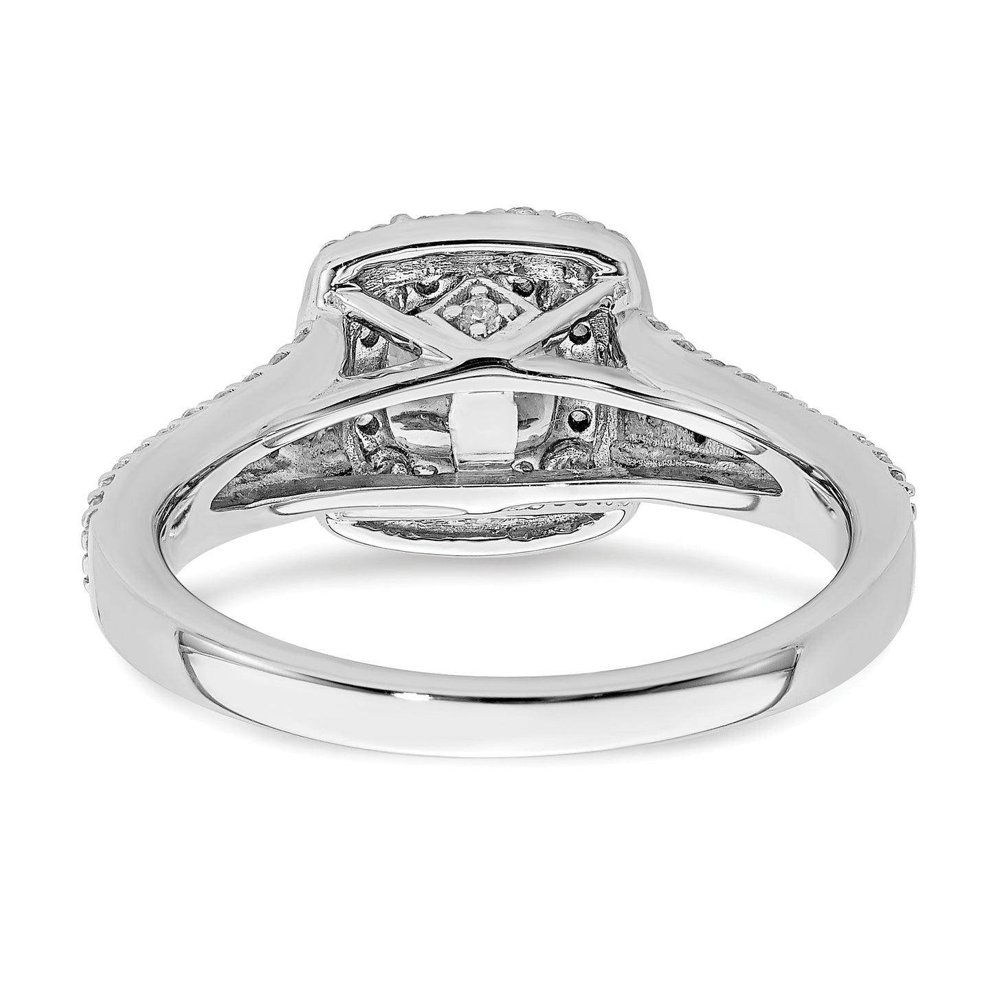 0.33ct. CZ Solid Real 14k White Gold Engagement Ring