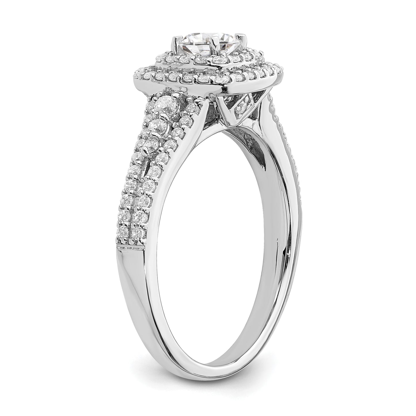 0.33ct. CZ Solid Real 14k White Gold Engagement Ring