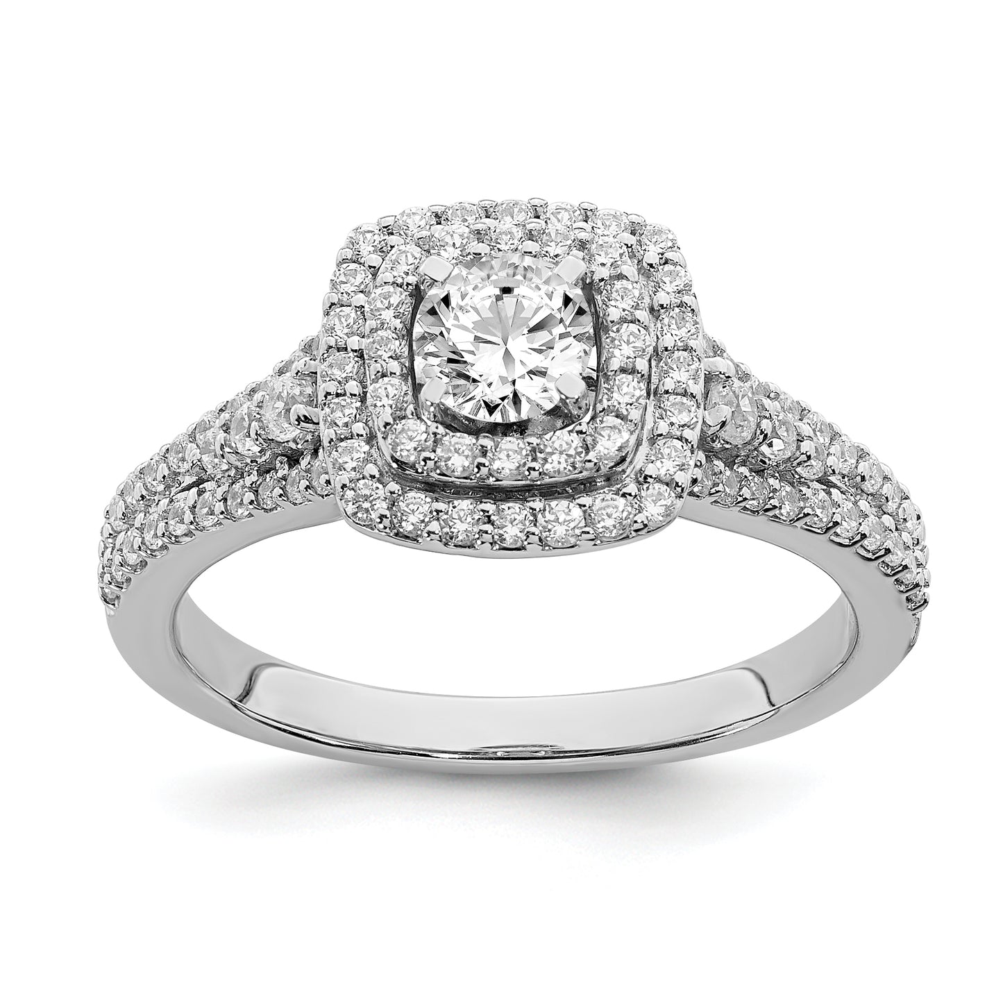 0.33ct. CZ Solid Real 14k White Gold Engagement Ring