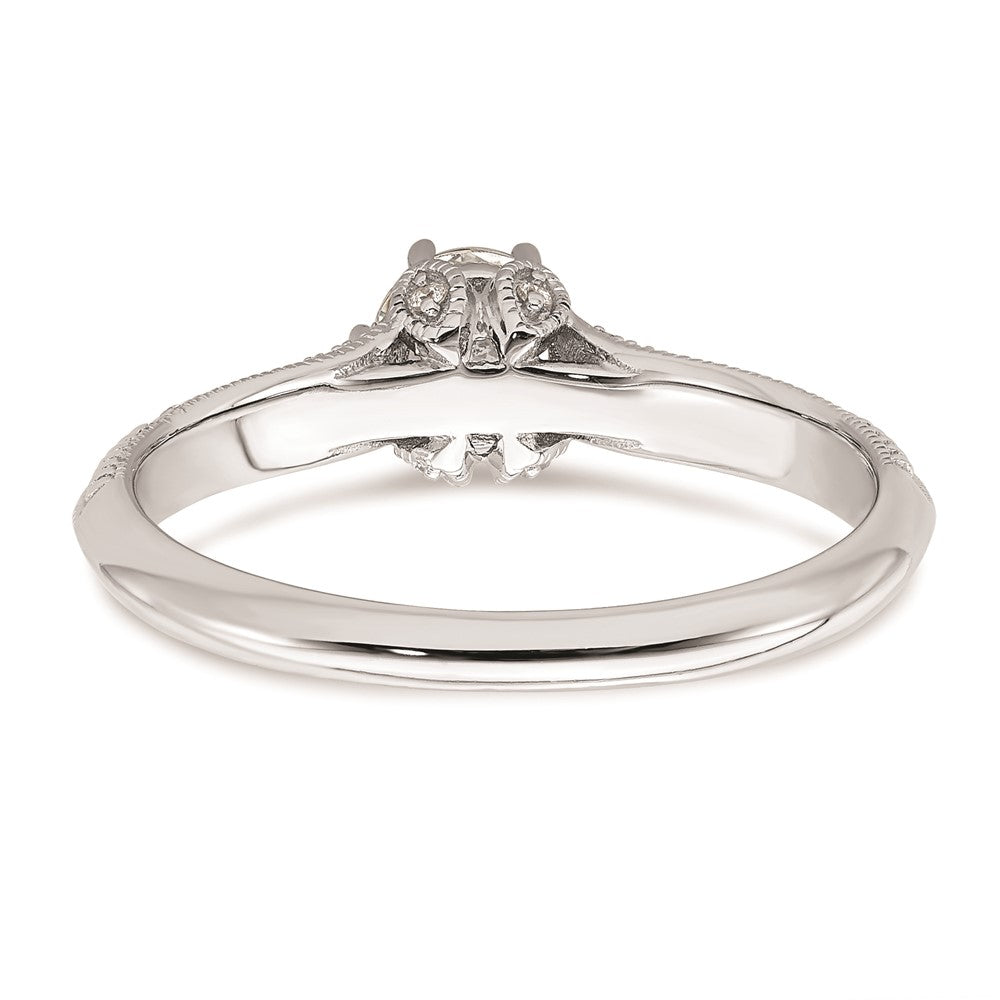 0.50ct. CZ Solid Real 14K White Gold Engagement Ring