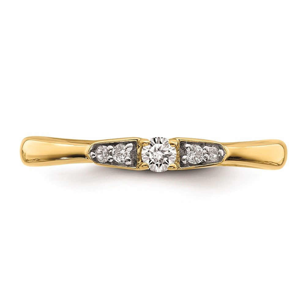 0.12ct. CZ Solid Real 14k Complete Promise Ring