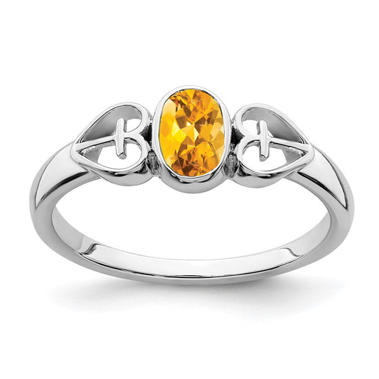 Sterling Silver Citrine Ring