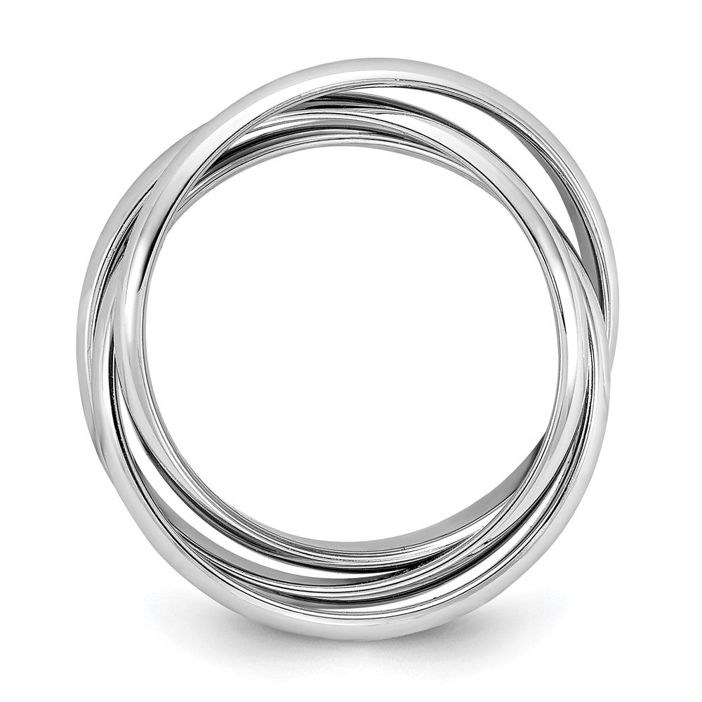 14k white gold polished rolling ring rr2 4