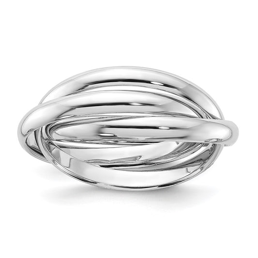 14k white gold polished rolling ring rr2 4